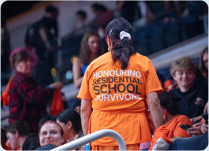 Volunteer in the crowd