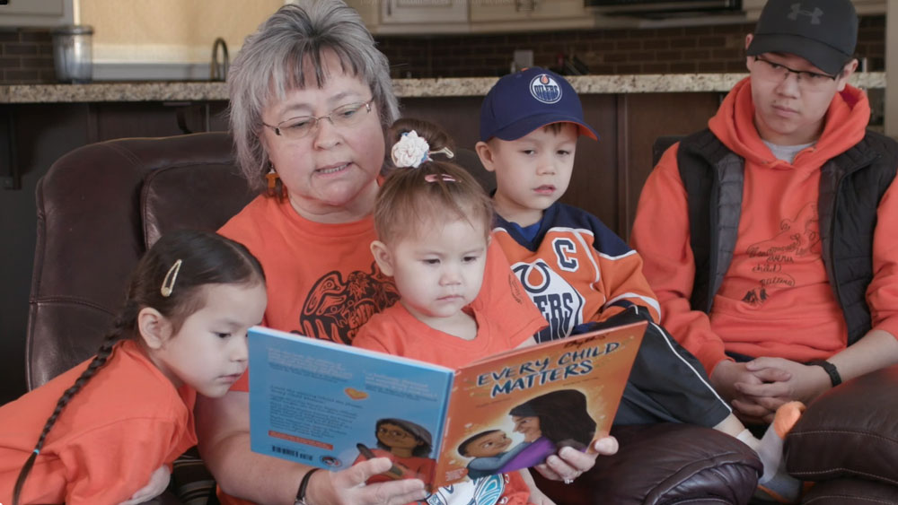 Phyllis Webstad reads Every Child Matters